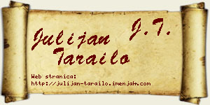 Julijan Tarailo vizit kartica